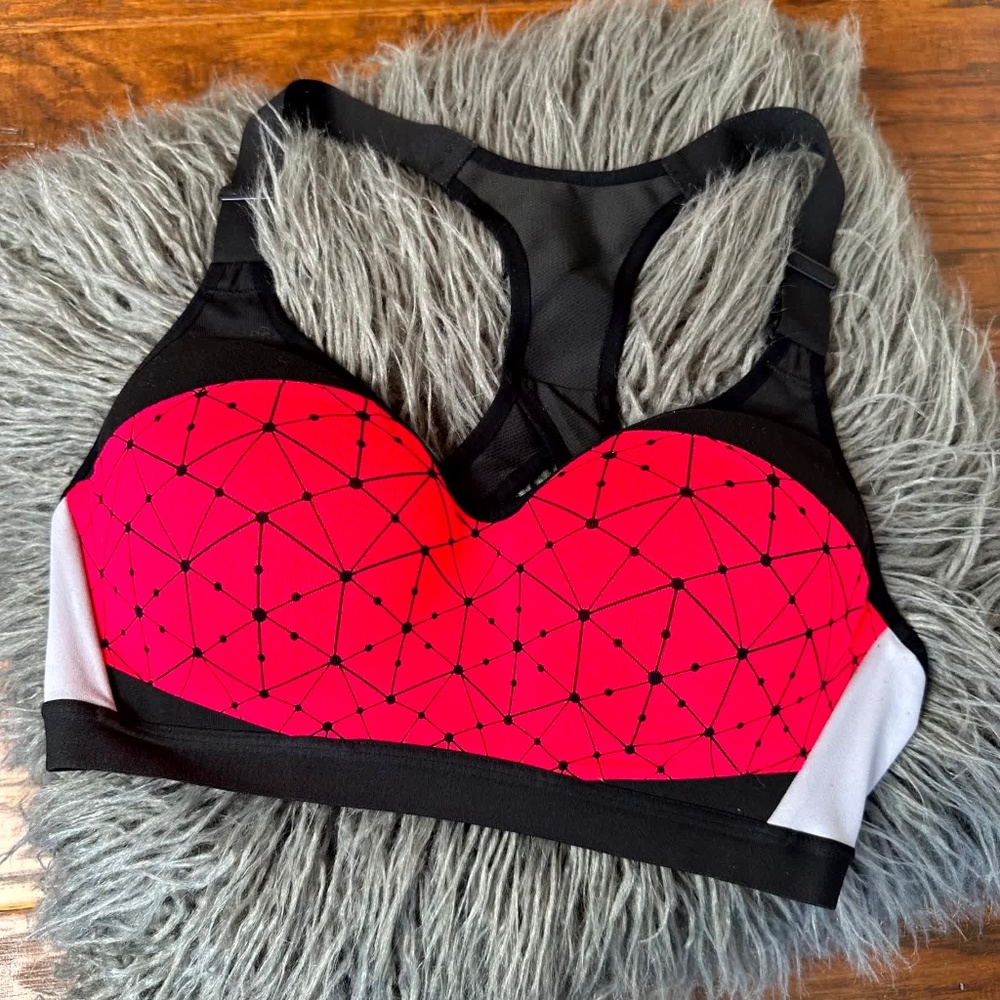 VSX VICTORIA SPORT Incredible Padded Underwire Red Racerback Bra 34C